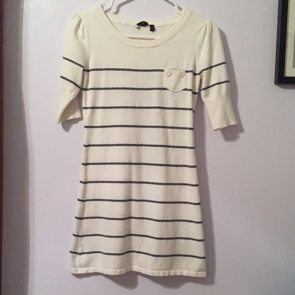 Striped Small Sweater Dress Tunic - Picture 6 of 6